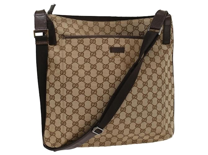 GUCCI GG Canvas Shoulder Bag Beige 122791 Auth yk8575 ref