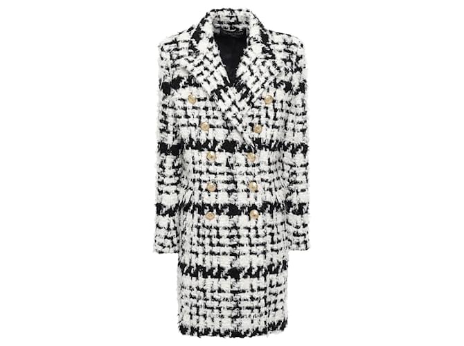 Manteau en tweed Balmain Multicolore  ref.1078912