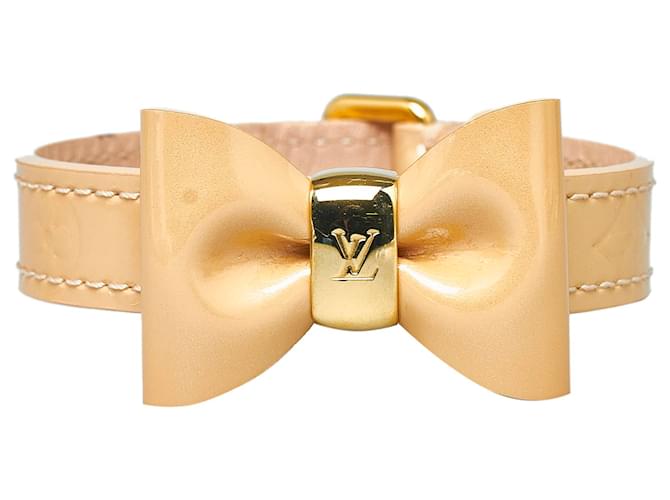 Bracelet nœud préféré Louis Vuitton marron vernis Cuir Cuir vernis Beige  ref.1078955