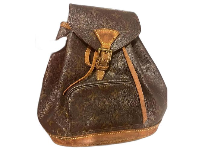 Montsouris Louis Vuitton Rucksack Braun Stoff