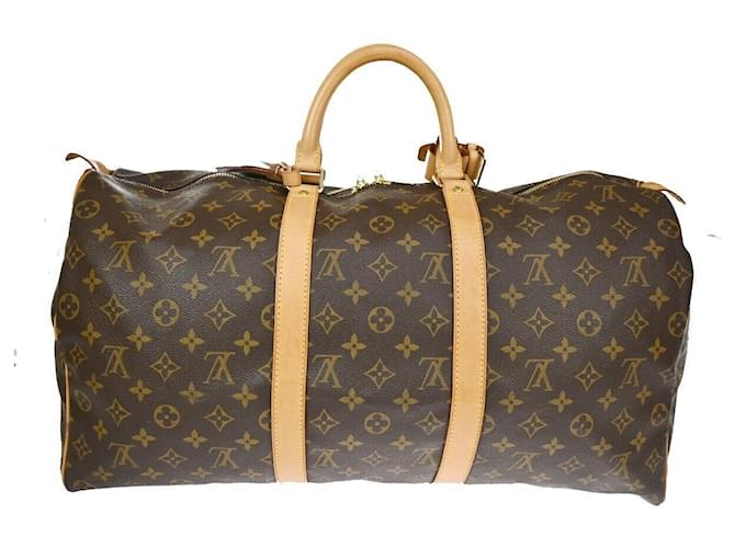 Louis Vuitton Keepall 50 Brown Cloth  ref.1079056