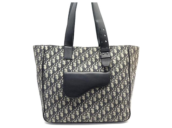 Christian Dior DIOR CABAS HANDBAG OBLIQUE CANVAS SADDLE MONOGRAM 