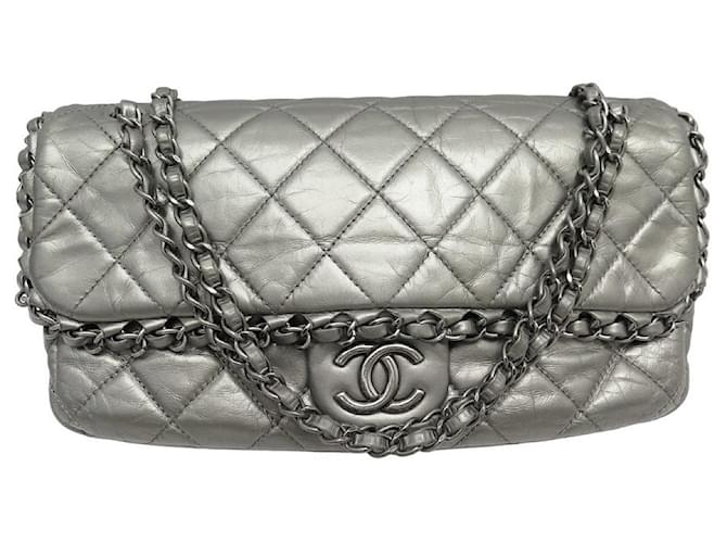 CHANEL TIMELESS CHAIN AROUND FLAP BANDOULIERE HAND BAG PURSE HANDBAG