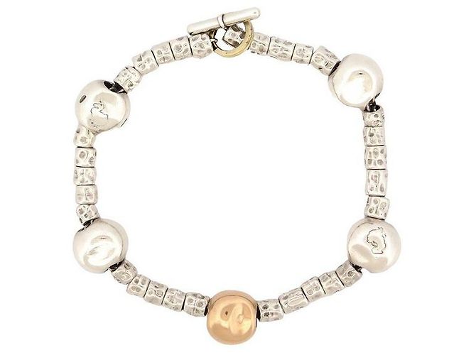Dodo Pomellato BRACCIALE POMELLATO DODO IN ARGENTO E PERLINE D'ORO17 PERLE D'ARGENTO STERLING