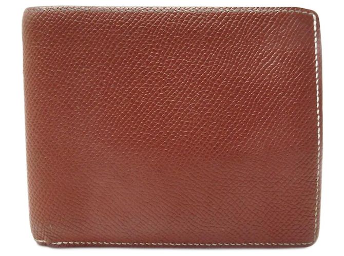 Hermès CARTERA MC HERMES2 TARJETERO COPERNIC DE PIEL EPSOM MARRÓN Castaño
