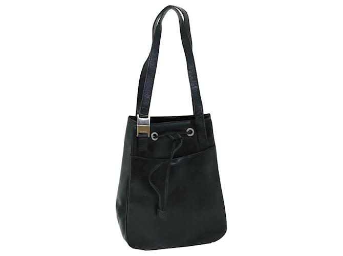 GUCCI Shoulder Bag Leather Black Auth ti1242  ref.1079790