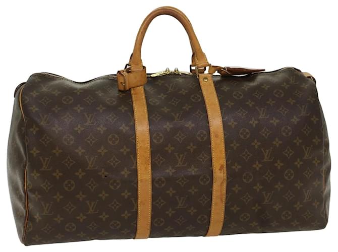 Louis Vuitton Monogram Keepall 55 Boston Bag M41424 LV Auth 53849 Cloth  ref.1079806