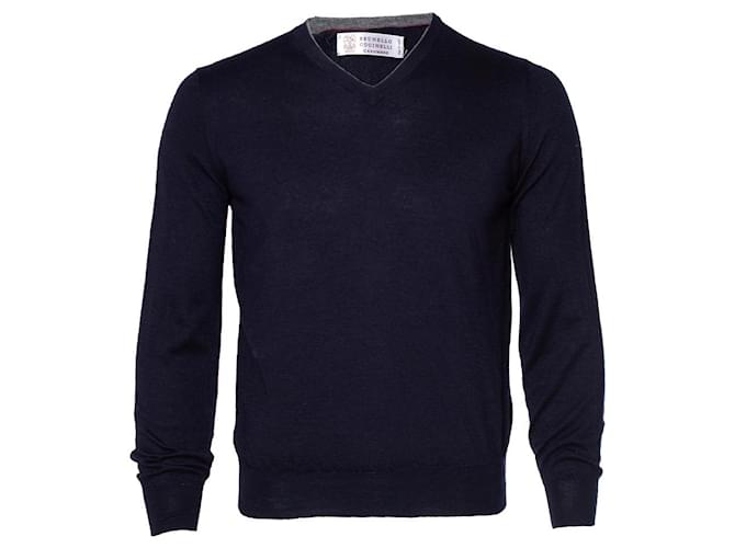 Brunello Cucinelli, Cashmere sweater in blue  ref.1079882