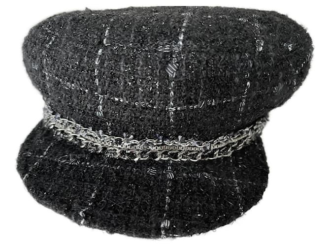 Chanel Hats Black Wool  ref.1079935