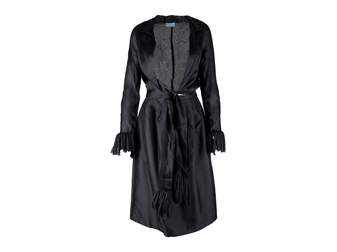Completo top e gonna velati Prada Nero