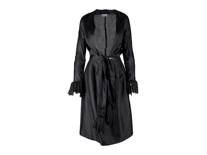 Prada Sheer Top and Skirt Set Black  ref.1080041