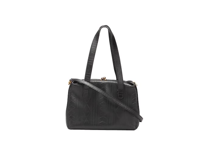 Fendi Lederhandtasche Leder Umhängetasche in sehr gutem Zustand Schwarz  ref.1080158