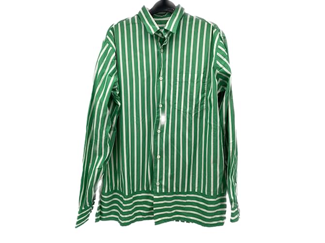AMI Chemises T.UE (tour de cou / collier) 40 cotton Coton Vert  ref.1080199