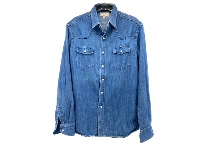 Autre Marque MAISON KITSUNE  Shirts T.International S Cotton Blue  ref.1080200