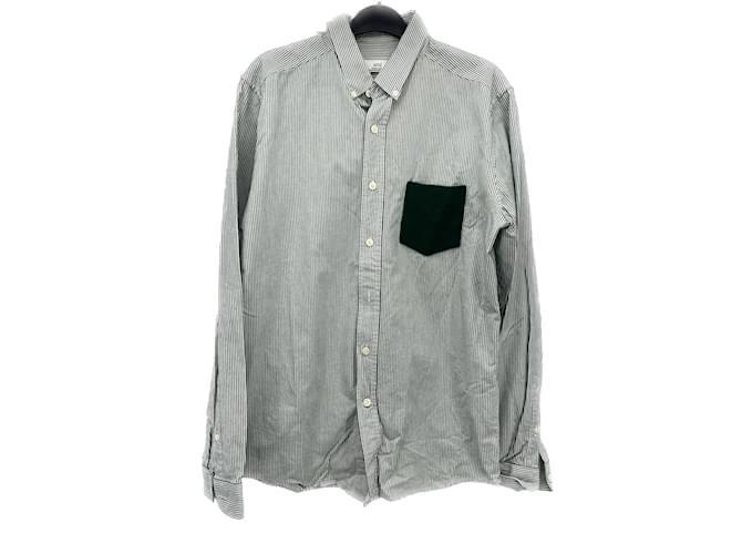 AMI Chemises T.UE (tour de cou / collier) 40 cotton Coton Vert  ref.1080201