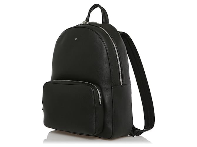 Montblanc Large Meisterstück Soft Grain Black Leather Backpack  ref.1080248