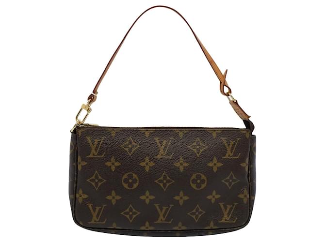 Louis Vuitton Pochette Accessoires Marrom Lona  ref.1080435