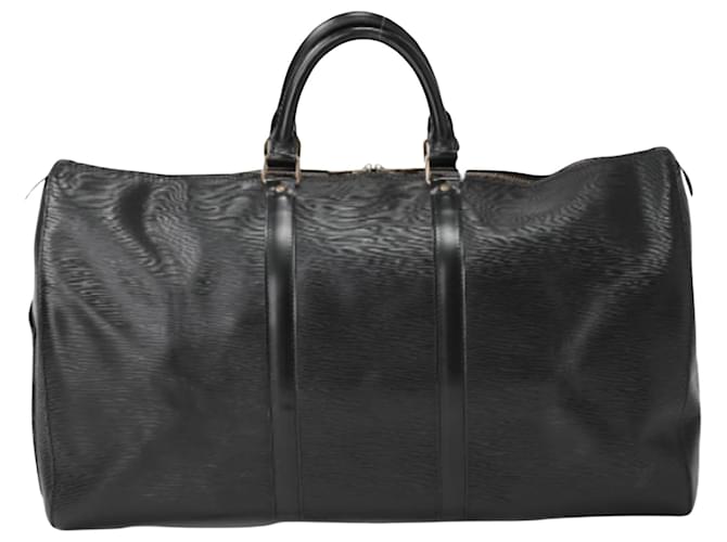 Louis Vuitton Keepall 50 Black Leather  ref.1080498