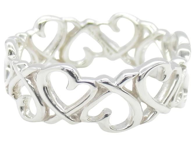 Tiffany & Co Loving heart Silvery Silver  ref.1080510