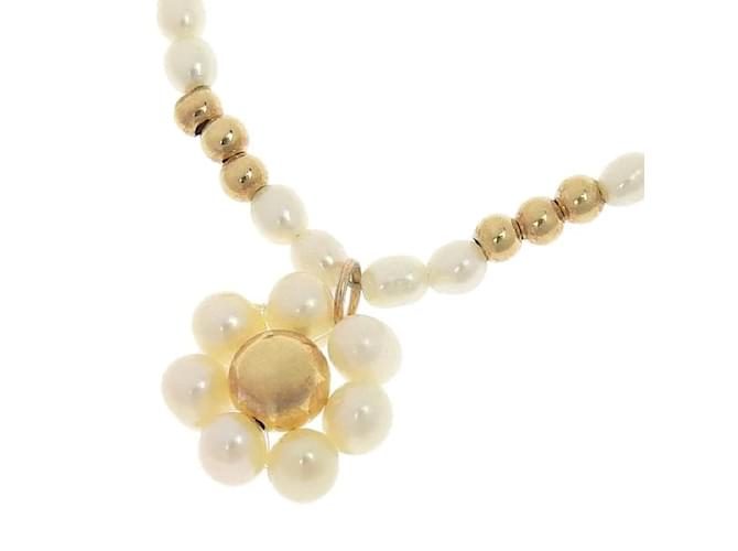 & Other Stories 14k Gold Pearl Flower Necklace Golden Metal Yellow gold  ref.1080593