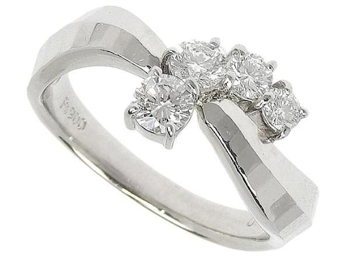 & Other Stories Platinum Diamond Ring in Excellent Condition Silvery Metal  ref.1080600