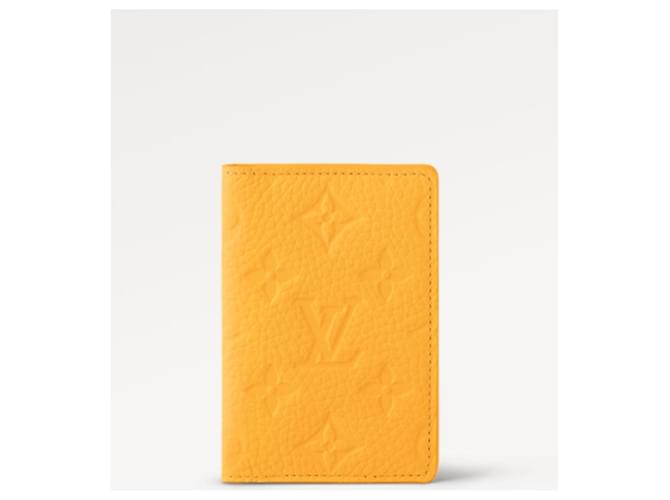 Louis Vuitton LV Pocket organizador couro novo Amarelo  ref.1080771