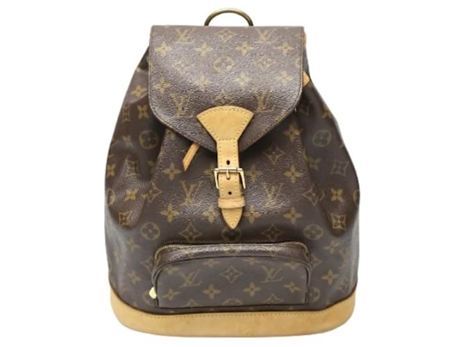 Louis Vuitton Montsouris Brown Cloth  ref.1080804