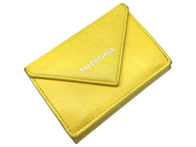 Balenciaga Papier Yellow Leather  ref.1080824