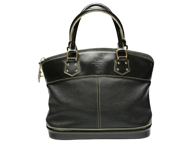 Louis Vuitton Lockit Preto Couro  ref.1080866