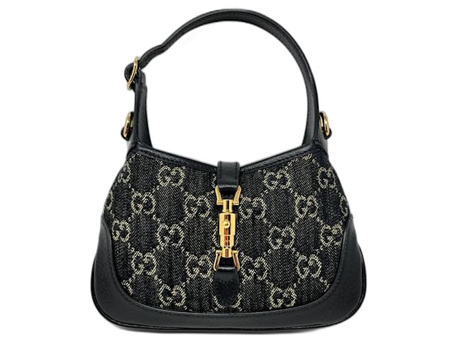 GUCCI'S JACKIE 1961 MINI SHOULDER BAG IS OUR NEW GO-TO Black Leather Cloth  ref.1080976