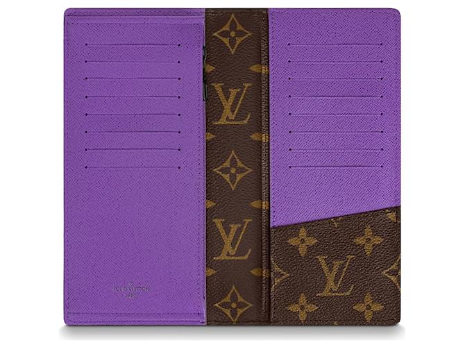 Louis Vuitton LV Brazza Brieftasche neu Lila Leinwand  ref.1081109