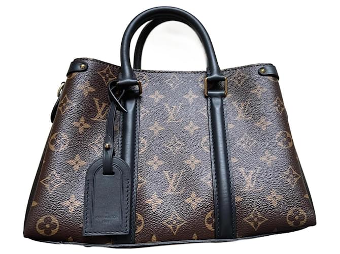 Louis Vuitton leather bag - Soufflot BB Brown Black  ref.1081158