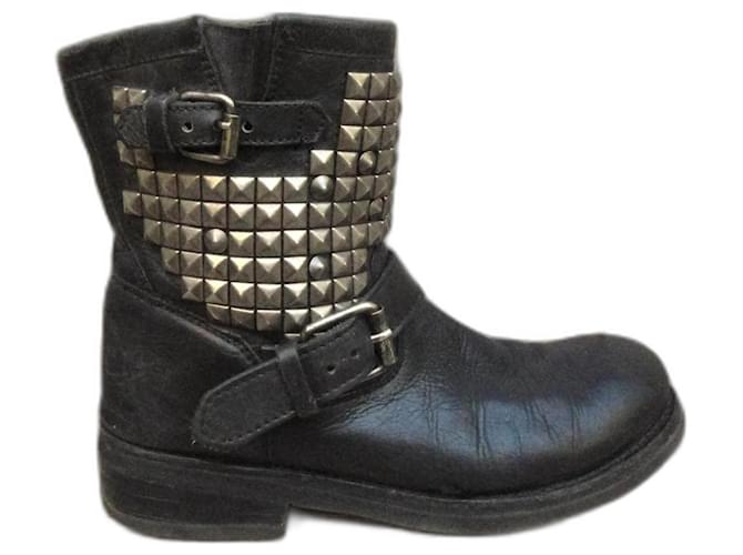 Ash Botas de ceniza p 39 Negro Cuero  ref.1081182