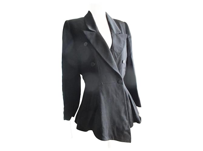Apostrophe Basque jacket, Black wool, taille 40.  ref.1081218