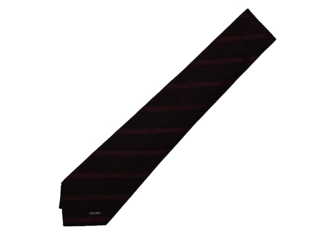 Cravate Chanel Bordeaux  ref.1081245