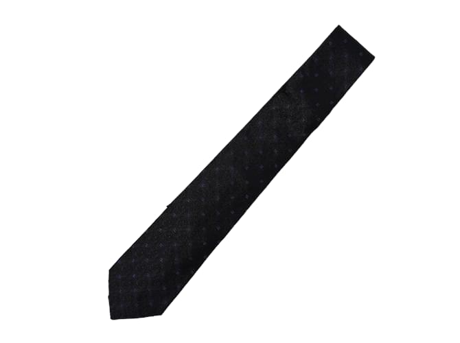 Cravate Chanel Soie Bleu  ref.1081251