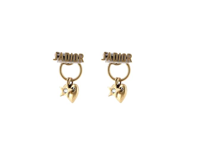 Boucles D'Oreilles J'Adior Dior Golden Metal  ref.1081258
