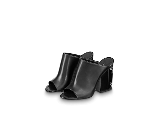 Mules Topmost Louis Vuitton 37,5 Black Leather  ref.1081277