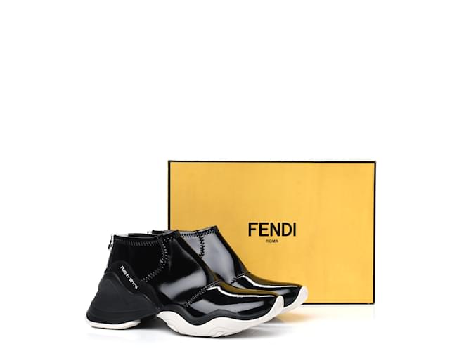 Sneakers Fendi 37 Black Patent leather  ref.1081308