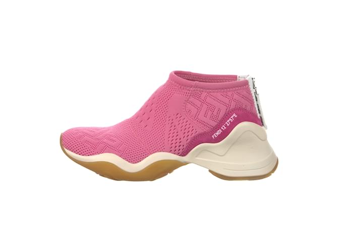 Sneakers Fendi 37 Pink Cloth  ref.1081310