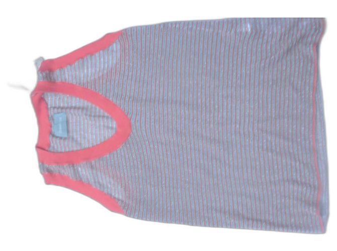 Zadig & Voltaire tank top 42  Raspberry/mint green/silver “Marcel” Fuschia 