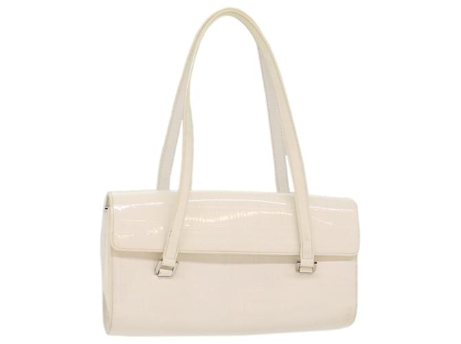 BURBERRY Hand Bag Patent leather White Auth 54504  ref.1081392