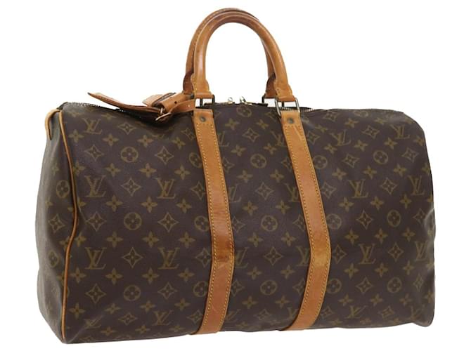 Louis Vuitton Monogram Keepall 45 Boston Bag M41428 LV Auth bs8373 Cloth  ref.1081394