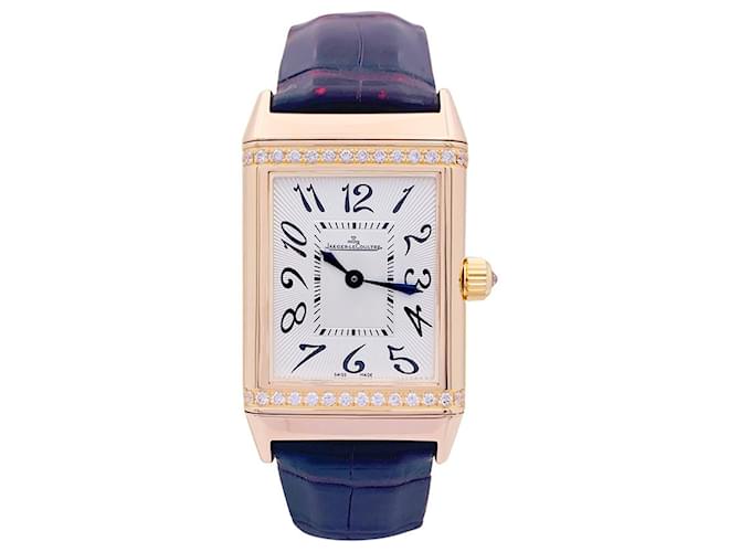 Jaeger Lecoultre Jaeger-Lecoultre watch, "Reverso Duetto", in pink gold and diamonds.  ref.1081408