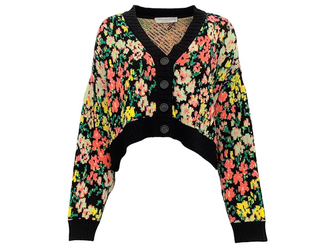 Philosophy Di Lorenzo Serafini Black / Multi Floral Knit Cardigan Multiple colors Cotton  ref.1081463