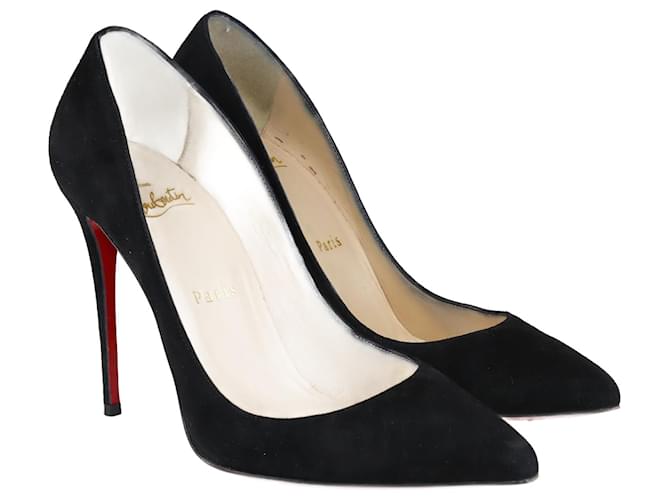 Christian Louboutin Escarpins Pigalle Follies noirs Suede ref