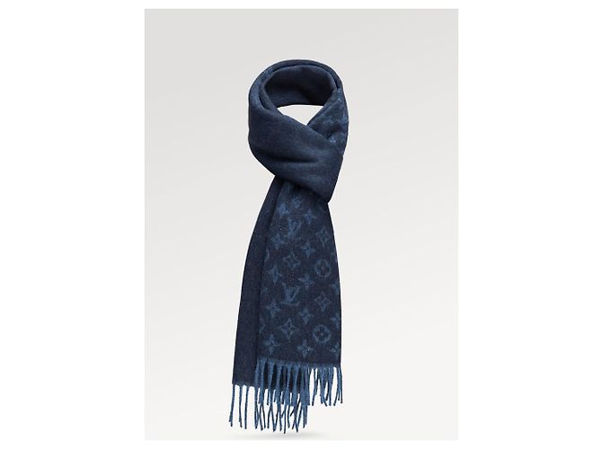 Autre Marque Sciarpa sfumata LV Monogram nuova Blu