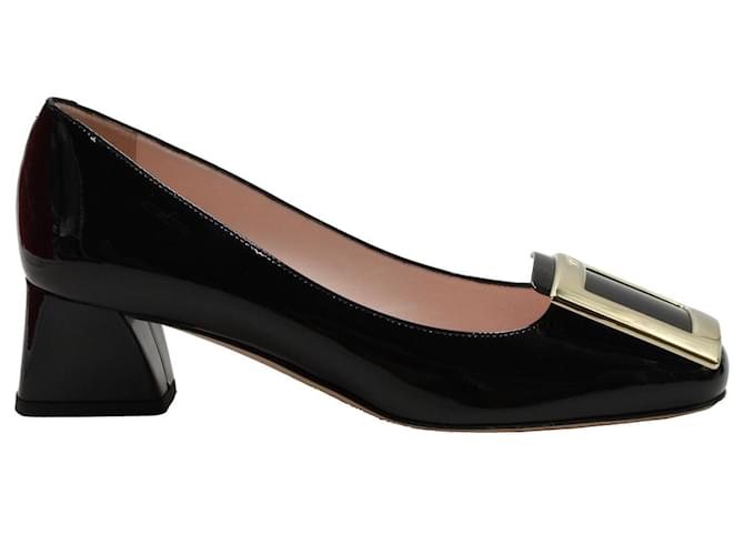 Roger Vivier Tres Vivier Pumps in Black Patent Leather  ref.1081610