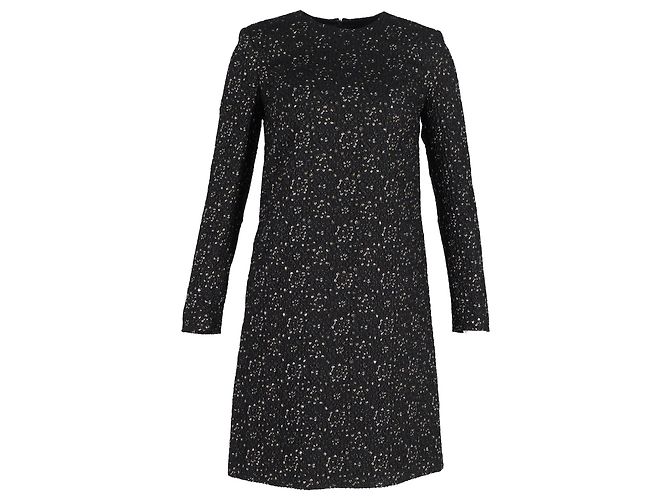 Escada Dehrea Metallic Jacquard Dress in Black Polyester