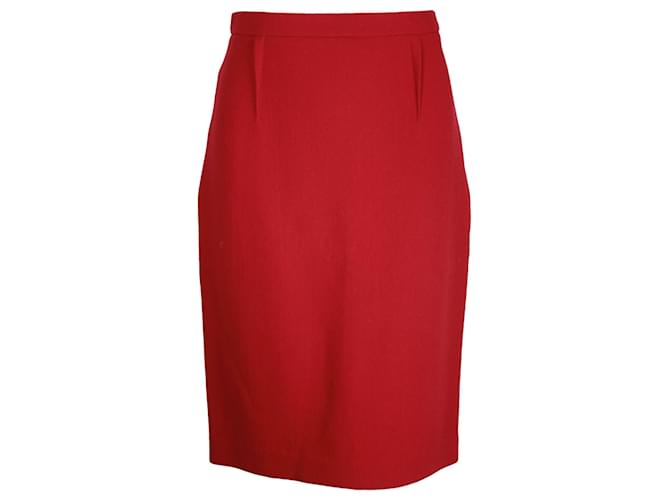 Roland Mouret Arreton Pencil Skirt in Red Wool  ref.1081633